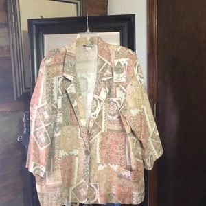 Light weight blazer Multi color pinks and browns size Large